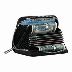Para AirTag cremallera cartera funda protectora