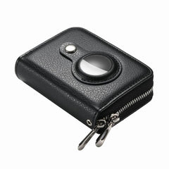 Para AirTag cremallera cartera funda protectora