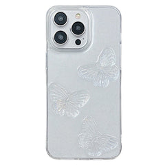 Caja del teléfono de TPU con mariposas de cr...