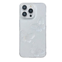 Caja del teléfono de TPU con mariposas de cr...