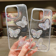Caja del teléfono de TPU con mariposas de cr...