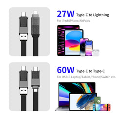 ENKAY ENK-CB134 4 en 1 60W USB-A / Tipo-C a ...