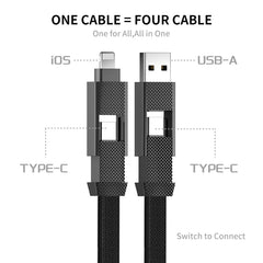 ENKAY ENK-CB134 4 en 1 60W USB-A / Tipo-C a ...