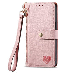 Estuche para teléfono de cuero Love Zipper L...