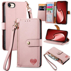 Estuche para teléfono de cuero Love Zipper L...