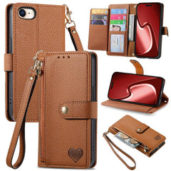 Estuche para teléfono de cuero Love Zipper L...