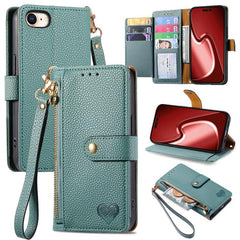 Estuche para teléfono de cuero Love Zipper L...