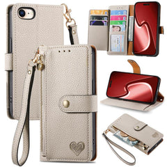 Estuche para teléfono de cuero Love Zipper L...