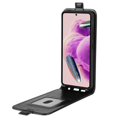 Estuche de cuero para teléfono con tapa vert...