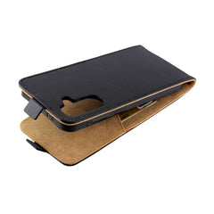Estuche para teléfono de cuero con tapa vert...