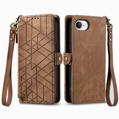 Estuche de teléfono de cuero con hebilla lat...