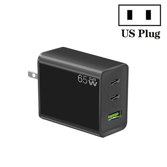 GaN PD65W Type-C x 2 + USB3.0 Adaptador para computadora portátil para computadoras portátiles