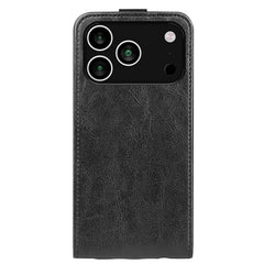 Estuche de cuero para teléfono con tapa vert...