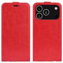 Estuche de cuero para teléfono con tapa vert...