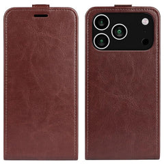 Estuche de cuero para teléfono con tapa vert...