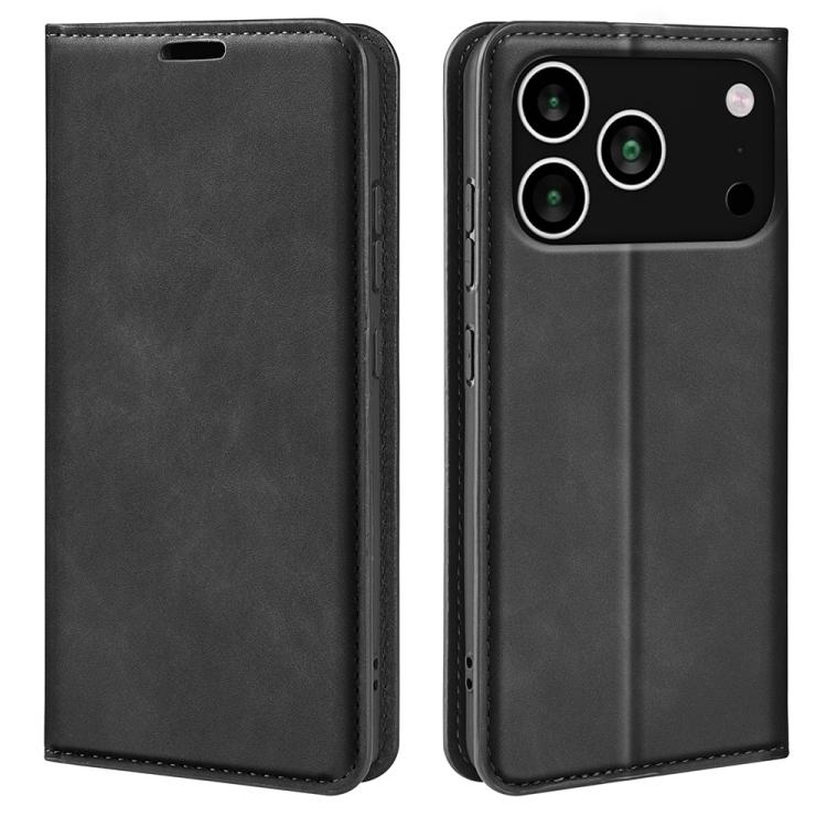 Estuche para teléfono de cuero con succión m...