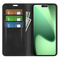 Estuche para teléfono de cuero con succión m...