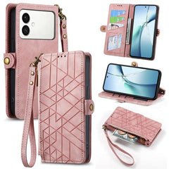Estuche de teléfono de cuero con hebilla lat...