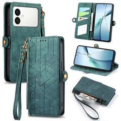 Estuche de teléfono de cuero con hebilla lat...