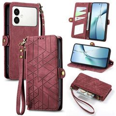 Estuche de teléfono de cuero con hebilla lat...