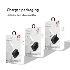 GaN PD48W Type-C PD3.0 + USB3.0 Adaptador pa...