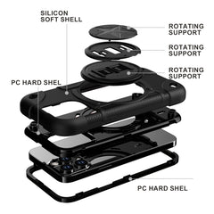 Shield PC Funda híbrida de silicona para tel...