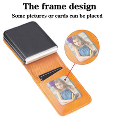 Funda de teléfono plegable de cuero PU JUNSU...