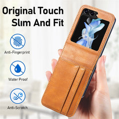 Funda de teléfono plegable de cuero PU JUNSU...