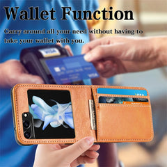 Funda de teléfono plegable de cuero PU JUNSU...
