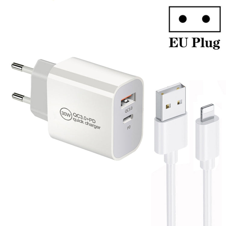 Cargador de puerto dual USB PD30W USB-C / Ty...