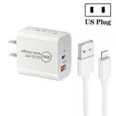 Cargador de puerto dual USB PD30W USB-C / Ty...