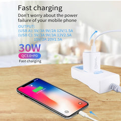 Cargador de puerto dual USB PD30W USB-C / Ty...