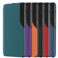 Funda de cuero con tapa lateral para teléfon...