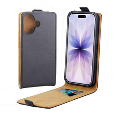 Funda de teléfono de cuero con tapa vertical...
