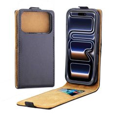 Funda de teléfono de cuero con tapa vertical...