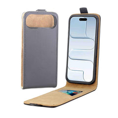 Funda de teléfono de cuero con tapa vertical...