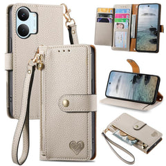 Funda para teléfono de cuero con cordón y cr...