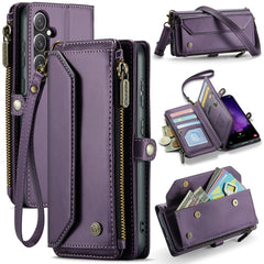 Estuche para teléfono de cuero antirrobo con...
