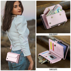 Estuche para teléfono de cuero antirrobo con...