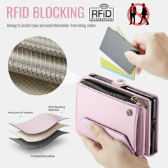 Estuche para teléfono de cuero antirrobo con...