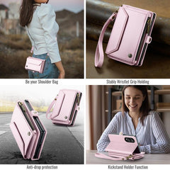 Estuche para teléfono de cuero antirrobo con...