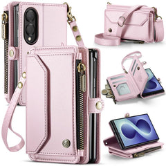 Estuche para teléfono de cuero antirrobo con...