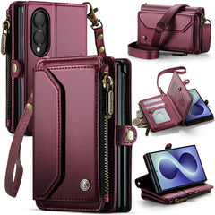 Estuche para teléfono de cuero antirrobo con...