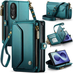 Estuche para teléfono de cuero antirrobo con...
