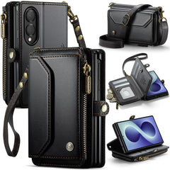 Estuche para teléfono de cuero antirrobo con...