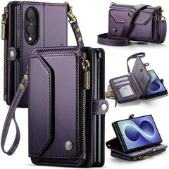 Estuche para teléfono de cuero antirrobo con...