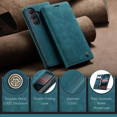 Funda de cuero para teléfono con tapa horizo...