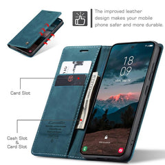 Funda de cuero para teléfono con tapa horizo...