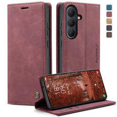 Funda de cuero para teléfono con tapa horizo...