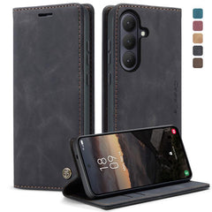 Funda de cuero para teléfono con tapa horizo...